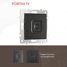 Розетка TV Arte Milano 206.43-1.black am