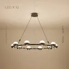 Кольцевые люстры и светильники BARCELONA 10 ламп Lampatron 6677-18246