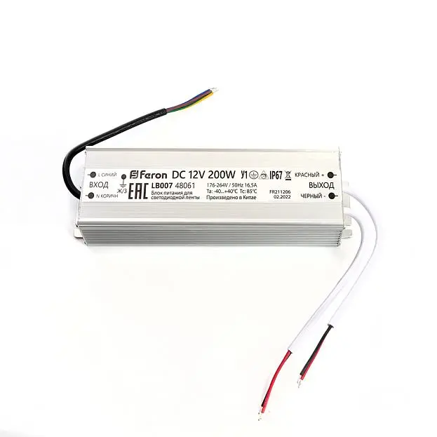 Трансформатор для светодиодной ленты Feron 48061 LB007 200W 12V Трансформатор для светодиодной ленты Feron 48061 LB007 200W 12V