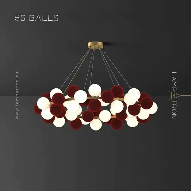 Кольцевые люстры и светильники LATTE 56 шаров (28 ламп). Цвет Бордо Lampatron 8318-22670 Кольцевые люстры и светильники LATTE 56 шаров (28 ламп). Цвет Бордо Lampatron 8318-22670