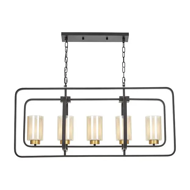 Подвесной светильник Lumina Deco LDP 1238-5 BK+MD Indivia Подвесной светильник Lumina Deco LDP 1238-5 BK+MD Indivia
