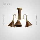 Потолочная люстра DOMENIC 3 лампы. Черный орех Lampatron 7420-20517