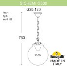Подвесной уличный светильник FUMAGALLI SICHEM/G300. G30.120.000.VYF1R GLOBE 300