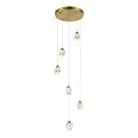 Светильник подвесной Золотистый/Прозрачный LED 6*3W 3000K ST Luce SL6114.203.06 CASCATO