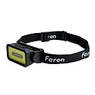 Фонарь налобный  Feron 51620 TH2315 c аккумулятором 5W, 2000mAh IP44, USB type-C, ABS пластик