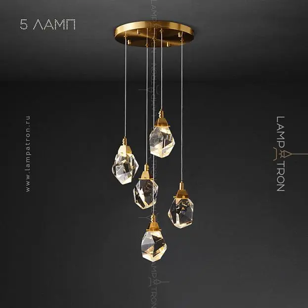 Подвесной светильник CRISTEL ONE 5 подвесов. Lampatron 3223-8020 Подвесной светильник CRISTEL ONE 5 подвесов. Lampatron 3223-8020