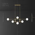 Реечный, рядный светильник APODIS Размер M. 6 ламп Lampatron 5717-14965