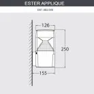 Настенный уличный светильник IP55 Fumagalli DS1.562.000.WXD1L Ester