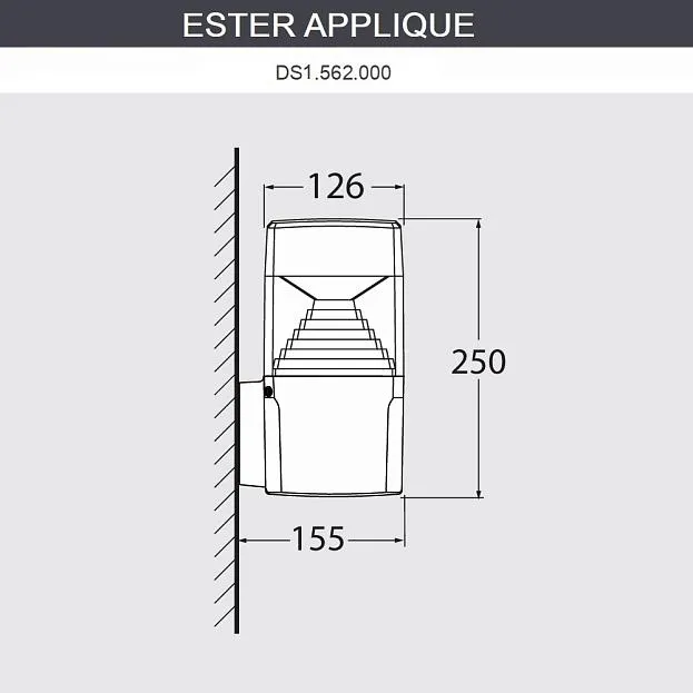 Настенный уличный светильник IP55 Fumagalli DS1.562.000.WXD1L Ester