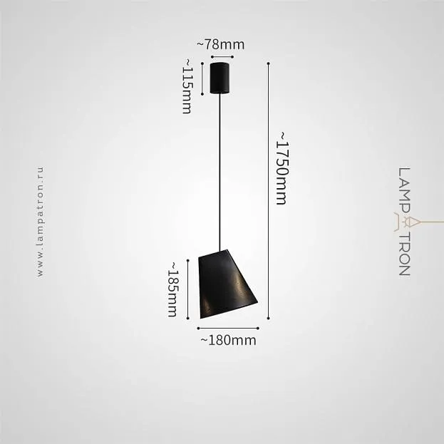 Подвесной светильник ANGE Тип B. Цвет черный Lampatron ange-b-black 9024-25670 Подвесной светильник ANGE Тип B. Цвет черный Lampatron ange-b-black 9024-25670