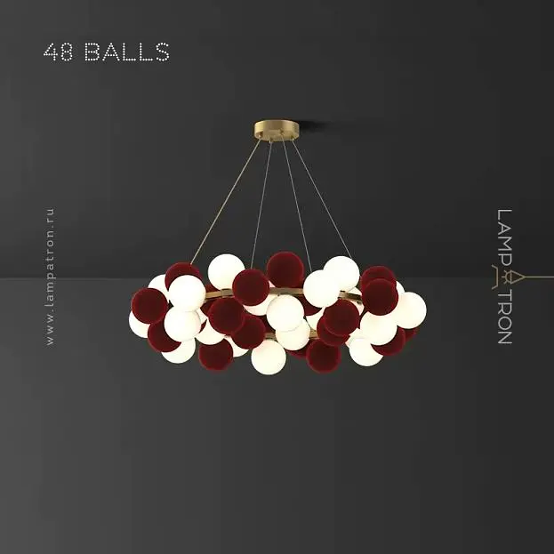 Кольцевые люстры и светильники LATTE 48 шаров (24 лампы). Цвет Бордо Lampatron 8318-22667 Кольцевые люстры и светильники LATTE 48 шаров (24 лампы). Цвет Бордо Lampatron 8318-22667