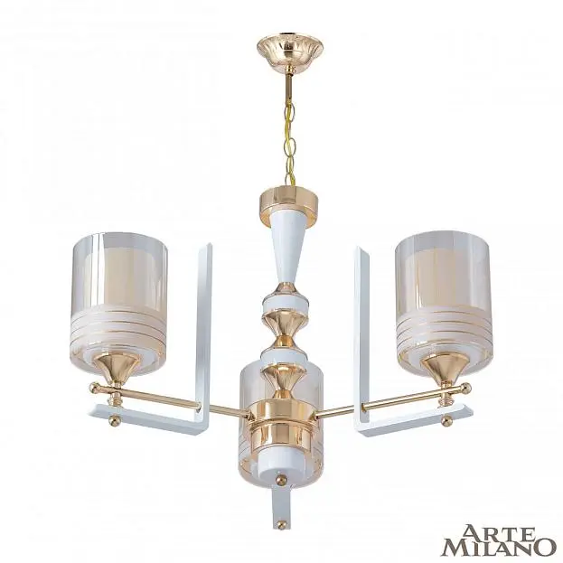 Люстра подвесная с плафонами 306087/3 Wh/Gd Arte Milano Florentia Люстра подвесная с плафонами 306087/3 Wh/Gd Arte Milano Florentia