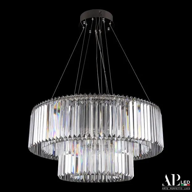 Люстра светодиодная хрустальная APL LED SH09.73.2D.A.Ni.4000 Sicilia Люстра светодиодная хрустальная APL LED SH09.73.2D.A.Ni.4000 Sicilia
