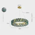 Кольцевые люстры и светильники DEXTER 6 ламп. Цвет Синий Lampatron 8525-23628