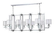 Подвесная люстра Crystal Lux NICOLAS SP10 L1300 NICKEL/WHITE