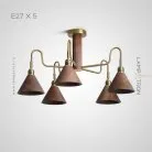 Потолочная люстра DOMENIC 5 ламп. Черный орех Lampatron 7420-20519