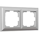 Рамка на 2 поста Werkel W0022206 (серебряный) a051024 Fiore