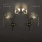 Бра CRISTEL C WALL 2 лампы. Цвет Черный. Тип А Lampatron 7484-20776