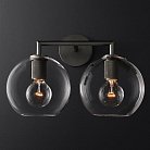 Бра Rh Utilitaire Globe Shade Double Sconce Black 123272-22 ImperiumLoft
