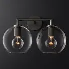 Бра Rh Utilitaire Globe Shade Double Sconce Black 123272-22 ImperiumLoft