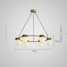 Кольцевые люстры и светильники TORVILL RING 6 плафонов. Цвет латунь Lampatron 8859-25013