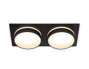 Встраиваемый светильник Ambrella light TN6712/2 BK черный IP44 GX53/2 max 15W 210*105*45