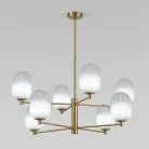 Потолочный светильник со стеклянными плафонами Eurosvet 60161/8 латунь Loona a065609