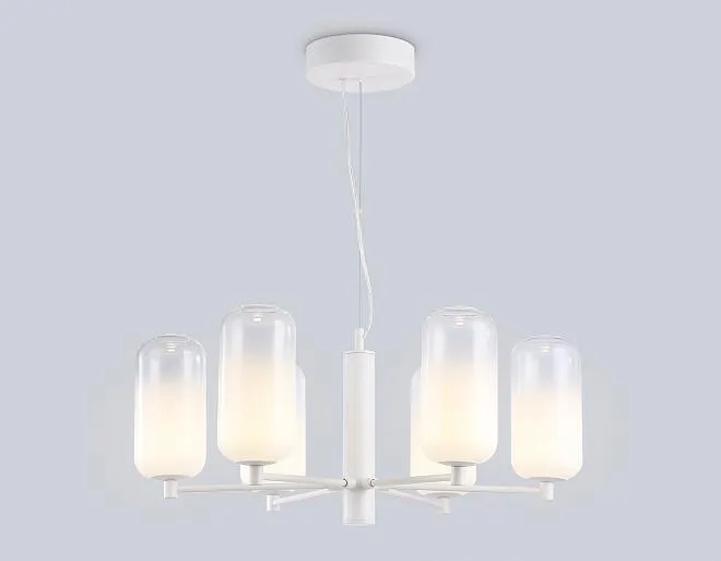 Подвесная люстра Ambrella light LH11107/6 WH/FR белый/белый матовый 24W 3000K D630*280