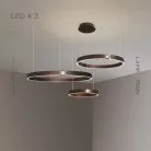 Кольцевые люстры и светильники SELLIF B RING COMBO Три кольца. Цвет Коричневый Lampatron 6984-19360