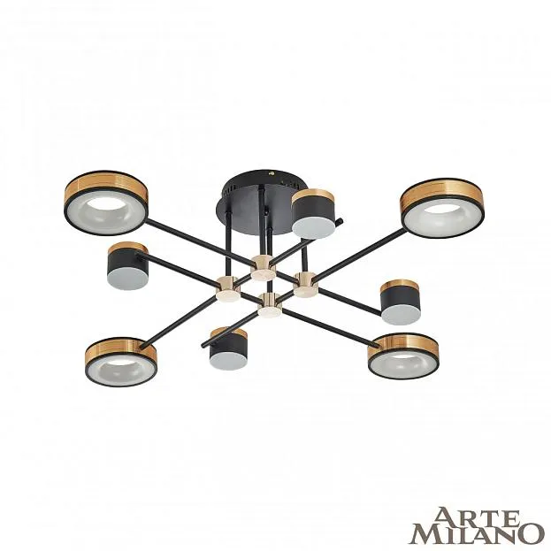 Потолочная люстра Arte Milano 272040/8 BK/GD Ferrara-72040