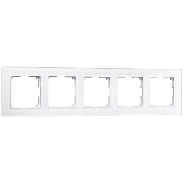 Рамка на 5 постов Werkel W0051101 (белый,стекло) a051195
