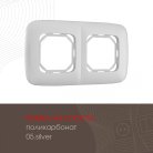 Рамка из поликарбоната на 2 поста Arte Milano 505.05-2.silver am