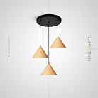 Готовая комбинация светильников NOOMI TRIO Светлое Дерево. Диск Lampatron noomi-trio-light-disk 6207-16684