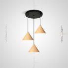 Готовая комбинация светильников NOOMI TRIO Светлое Дерево. Диск Lampatron noomi-trio-light-disk 6207-16684