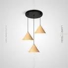 Готовая комбинация светильников NOOMI TRIO Светлое Дерево. Диск Lampatron noomi-trio-light-disk 6207-16684