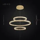 Кольцевые люстры и светильники BERTOLDA B COMBO Три кольца. 30 + 70 + 40 Lampatron f-bertolda-b-combo-3-s 6533-17789