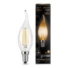 Лампа Gauss 104801107 филаментная E14 7W 2700К свеча на ветру прозрачная Filament Candle