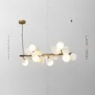 Реечный, рядный светильник MATISSE L SELF 6 плафонов. Цвет белый. Lampatron matisse-l-self-white-6 3424-8416