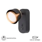 Спот Arte Lamp A8026AP-1BK AMAKS