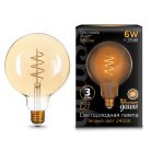 Лампа Gauss 158802008 E27 6W 2400K золотая Filament Globe