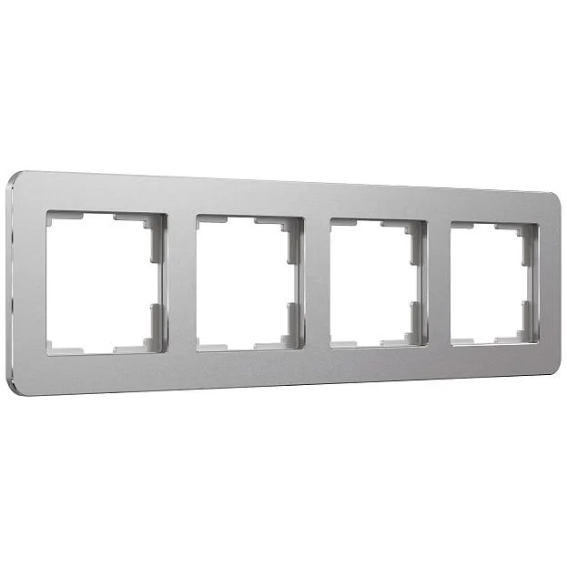 Рамка на 4 поста Werkel W0042606 Platinum алюминий a059218