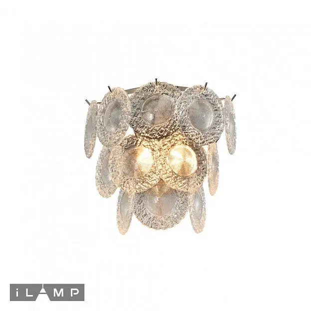 Настенный светильник iLamp Rockfeller W2549-2 Nickel Настенный светильник iLamp Rockfeller W2549-2 Nickel