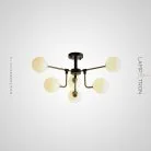 Потолочная люстра AGIRA 6 плафонов. Цвет молочно-белый. Lampatron 2104-3281