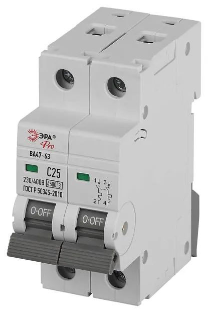 Автоматический выключатель ЭРА VA63-2P25C4.5