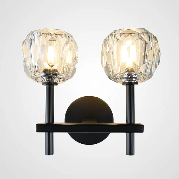 Бра Boule De Cristal Double Sconce Brass Черный ImperiumLoft 178385-22 Бра Boule De Cristal Double Sconce Brass Черный ImperiumLoft 178385-22
