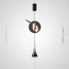 Подвесной светильник CAI C Плафон жемчужно-черный. Высота регулируется. Теплый свет Lampatron 7006-19275