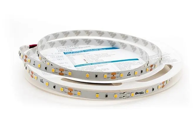 Светодиодная лента Uniel ULS-2835-60LED/m-8mm-IP20-DC24V-6W/m-5M-W катушка в герметичной упаковке