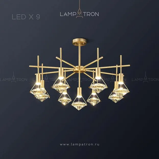 Люстра GLASGOW CH 9 ламп Lampatron f-glasgow-ch-9 4652-11761 Люстра GLASGOW CH 9 ламп Lampatron f-glasgow-ch-9 4652-11761