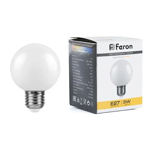Лампа светодиодная Feron 25903 LB-371 E27 3W 2700K матовый Лампа светодиодная Feron 25903 LB-371 E27 3W 2700K матовый
