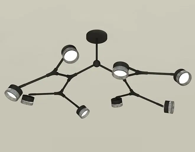 Люстра на штанге Ambrella light XB9060203/8 SBK/BK